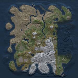 Thumbnail Rust Map: Procedural Map, Size: 4000, Seed: 1169054562, 15 Monuments