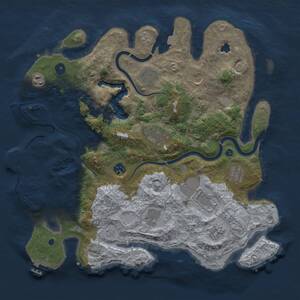 Thumbnail Rust Map: Procedural Map, Size: 4000, Seed: 12602, 16 Monuments