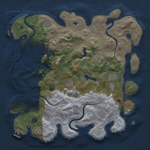 Thumbnail Rust Map: Procedural Map, Size: 4250, Seed: 1143951319, 17 Monuments