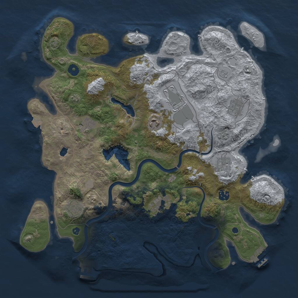 Rust Map: Procedural Map, Size: 4000, Seed: 652915, 15 Monuments
