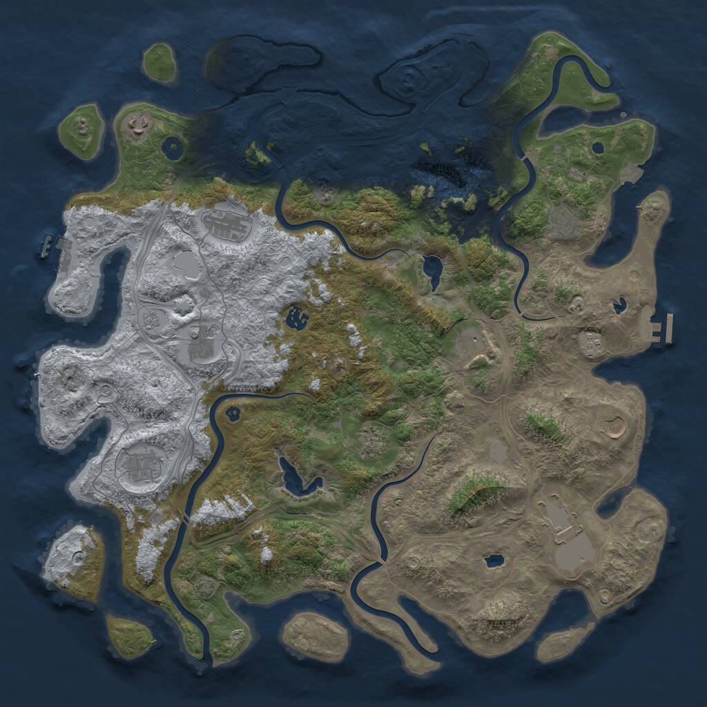 Rust Map: Procedural Map, Size: 4800, Seed: 20251106, 17 Monuments