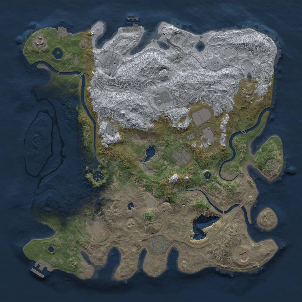 Rust Map: Procedural Map, Size: 4250, Seed: 1762669769, 17 Monuments