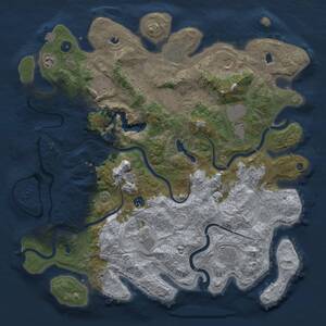 Thumbnail Rust Map: Procedural Map, Size: 4500, Seed: 1600157660, 15 Monuments