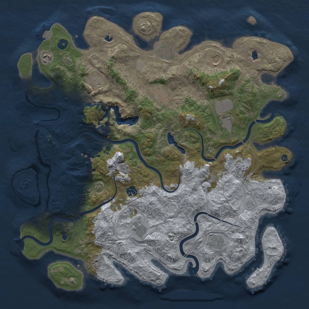 Rust Map: Procedural Map, Size: 4500, Seed: 1600157660, 15 Monuments