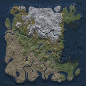 Thumbnail Rust Map: Procedural Map, Size: 5000, Seed: 1903904706, 17 Monuments