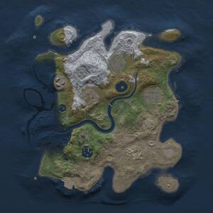 Thumbnail Rust Map: Procedural Map, Size: 2800, Seed: 69860903, 9 Monuments