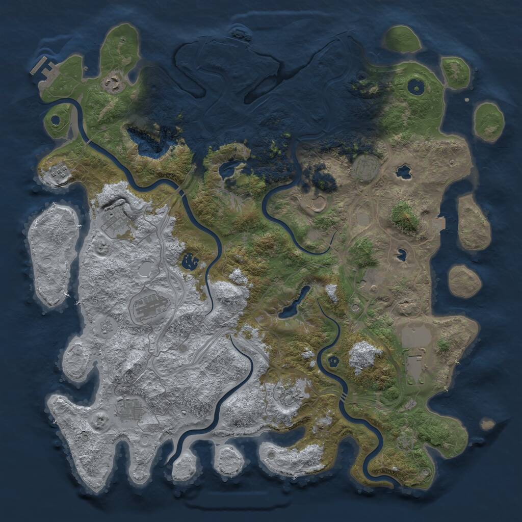 Rust Map: Procedural Map, Size: 4700, Seed: 6234584, 17 Monuments