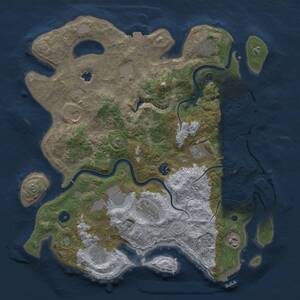 Thumbnail Rust Map: Procedural Map, Size: 4000, Seed: 485837724, 16 Monuments