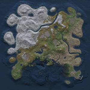 Thumbnail Rust Map: Procedural Map, Size: 4000, Seed: 196362195, 14 Monuments