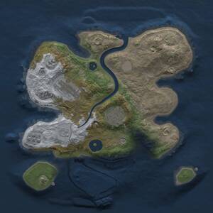 Thumbnail Rust Map: Procedural Map, Size: 2500, Seed: 1852340433, 8 Monuments