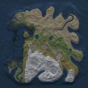 Thumbnail Rust Map: Procedural Map, Size: 3500, Seed: 741150091, 15 Monuments