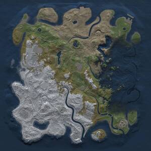 Thumbnail Rust Map: Procedural Map, Size: 4250, Seed: 2091973368, 13 Monuments