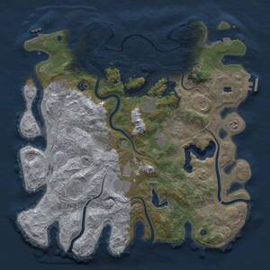 Thumbnail Rust Map: Procedural Map, Size: 4250, Seed: 309678250, 16 Monuments
