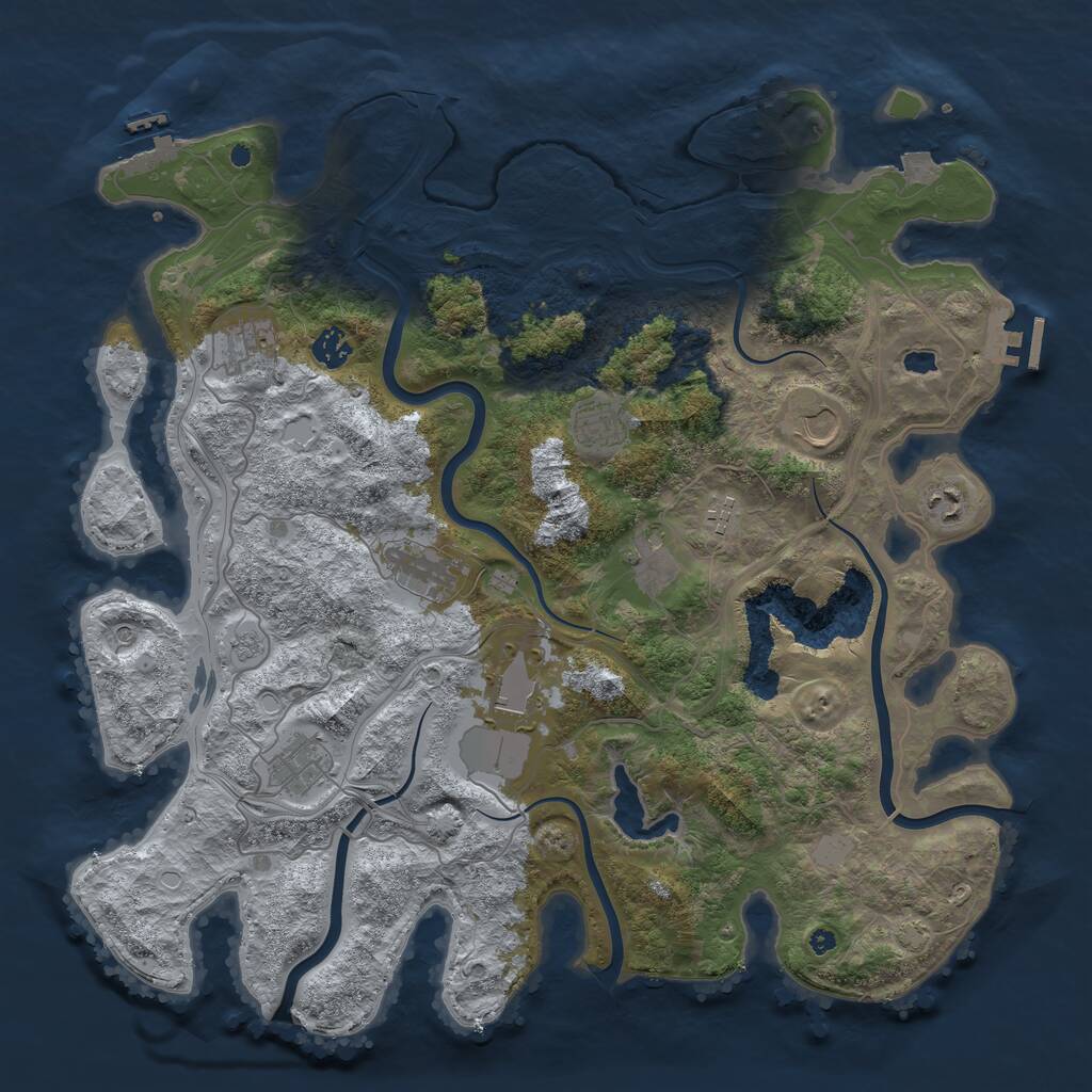 Rust Map: Procedural Map, Size: 4250, Seed: 309678250, 16 Monuments