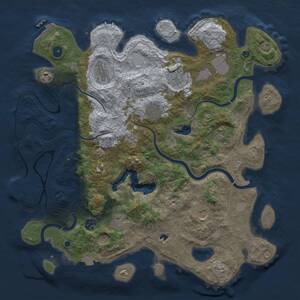 Thumbnail Rust Map: Procedural Map, Size: 4200, Seed: 104479287, 16 Monuments