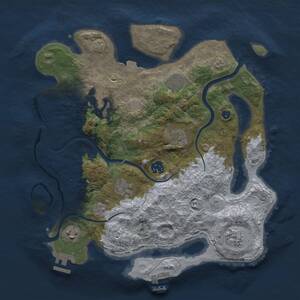 Thumbnail Rust Map: Procedural Map, Size: 3500, Seed: 420083013, 14 Monuments