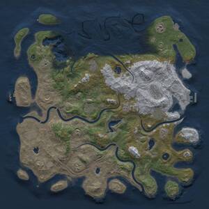 Thumbnail Rust Map: Procedural Map, Size: 4500, Seed: 1654675402, 16 Monuments