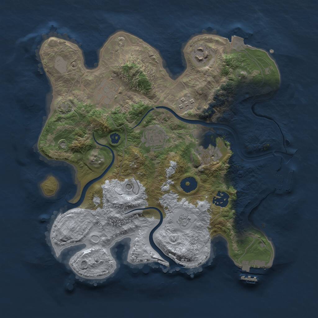 Rust Map: Procedural Map, Size: 3000, Seed: 67766444, 12 Monuments