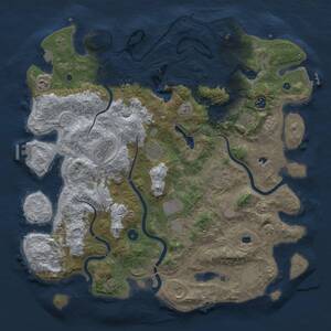 Thumbnail Rust Map: Procedural Map, Size: 4500, Seed: 214016288, 17 Monuments