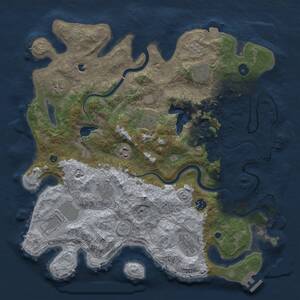 Thumbnail Rust Map: Procedural Map, Size: 4000, Seed: 1331595993, 15 Monuments