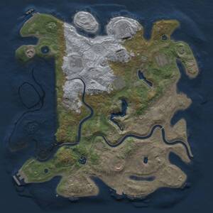 Thumbnail Rust Map: Procedural Map, Size: 4000, Seed: 208433453, 14 Monuments