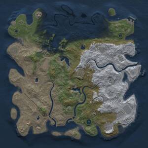 Thumbnail Rust Map: Procedural Map, Size: 4500, Seed: 825139280, 17 Monuments