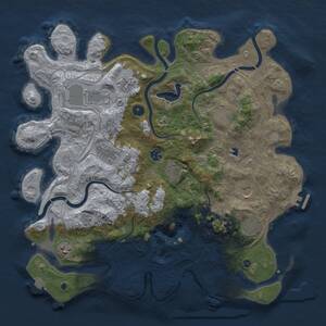 Thumbnail Rust Map: Procedural Map, Size: 4250, Seed: 2087818035, 16 Monuments