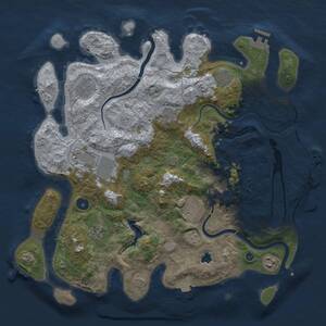 Thumbnail Rust Map: Procedural Map, Size: 4000, Seed: 468751322, 14 Monuments