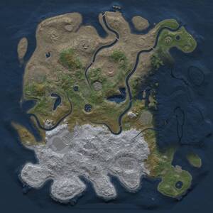 Thumbnail Rust Map: Procedural Map, Size: 4200, Seed: 780376518, 16 Monuments