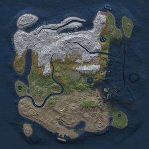 Thumbnail Rust Map: Procedural Map, Size: 3500, Seed: 502656344, 13 Monuments