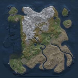 Thumbnail Rust Map: Procedural Map, Size: 3750, Seed: 1093551571, 16 Monuments
