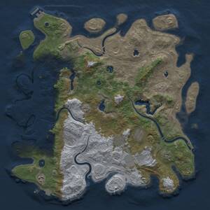 Thumbnail Rust Map: Procedural Map, Size: 4500, Seed: 1260559103, 16 Monuments