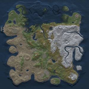 Thumbnail Rust Map: Procedural Map, Size: 4500, Seed: 1652555435, 17 Monuments
