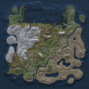 Thumbnail Rust Map: Procedural Map, Size: 4250, Seed: 1108093149, 16 Monuments