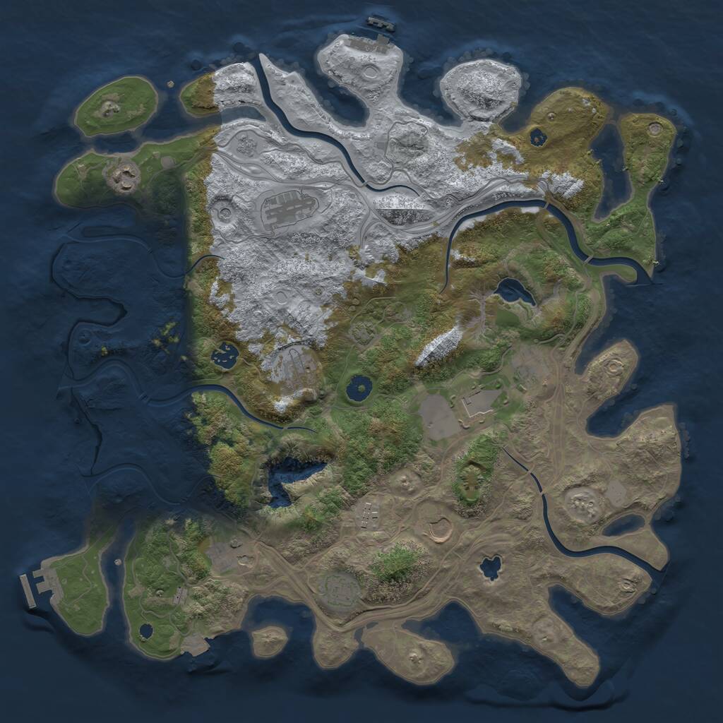 Rust Map: Procedural Map, Size: 4250, Seed: 1553499209, 16 Monuments