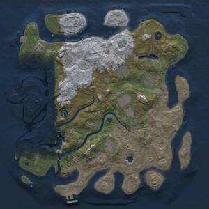Thumbnail Rust Map: Procedural Map, Size: 4000, Seed: 582322913, 14 Monuments
