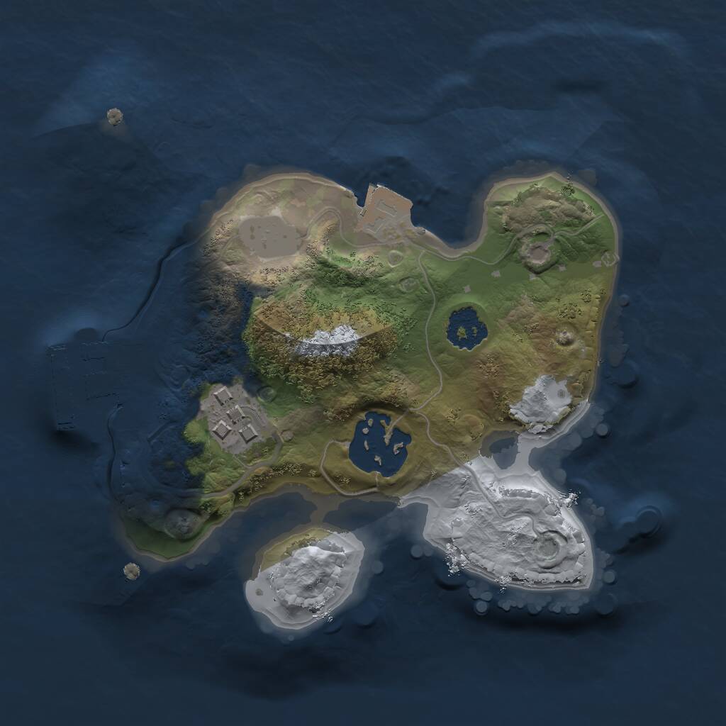 Rust Map: Procedural Map, Size: 1800, Seed: 481981, 4 Monuments