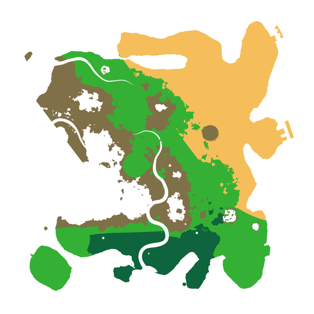 Biome Rust Map: Procedural Map, Size: 3500, Seed: 938823485