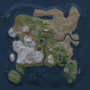 Thumbnail Rust Map: Procedural Map, Size: 3500, Seed: 938823485, 14 Monuments