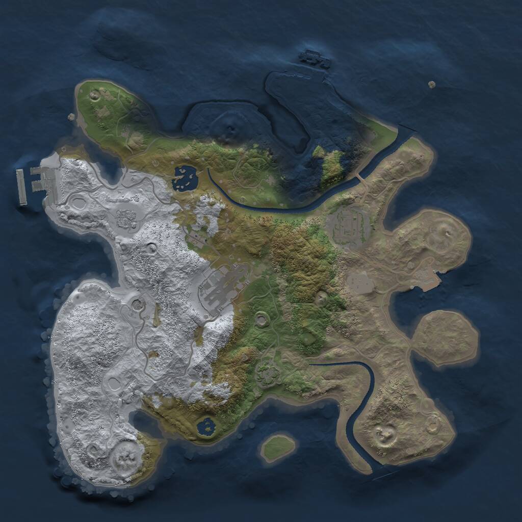Rust Map: Procedural Map, Size: 2900, Seed: 50011, 9 Monuments