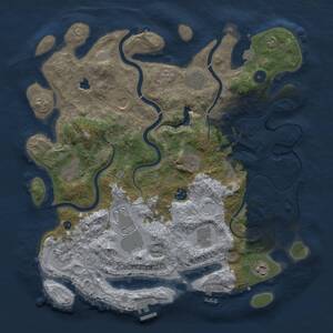 Thumbnail Rust Map: Procedural Map, Size: 4021, Seed: 55563460, 16 Monuments