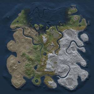 Thumbnail Rust Map: Procedural Map, Size: 4250, Seed: 453835170, 16 Monuments