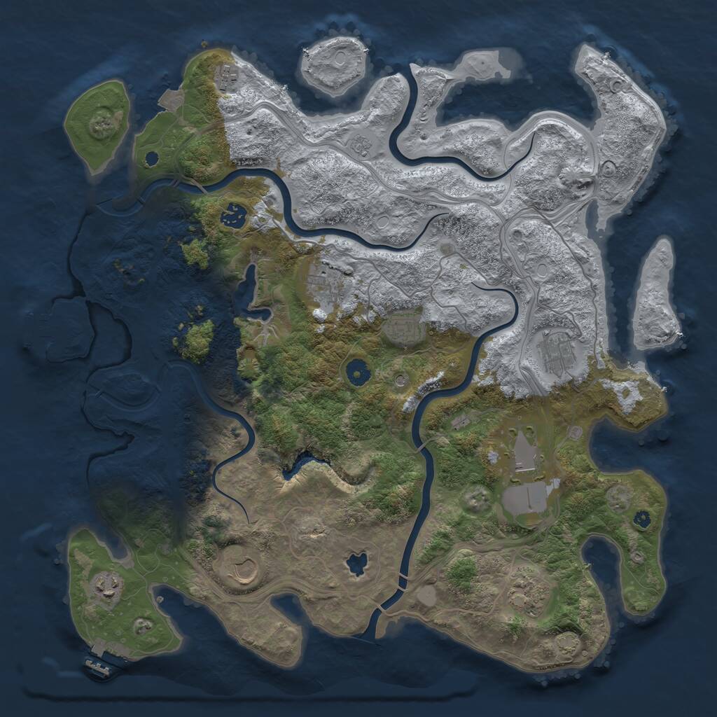 Rust Map: Procedural Map, Size: 4250, Seed: 1978299477, 15 Monuments