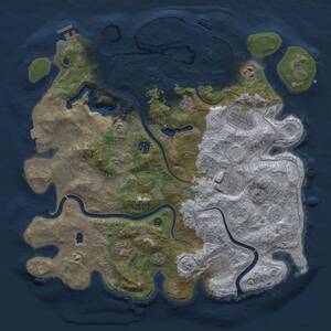 Thumbnail Rust Map: Procedural Map, Size: 4000, Seed: 627187636, 14 Monuments