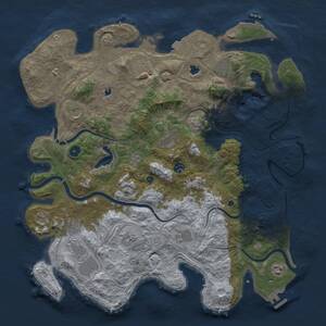 Thumbnail Rust Map: Procedural Map, Size: 4500, Seed: 1771987229, 17 Monuments