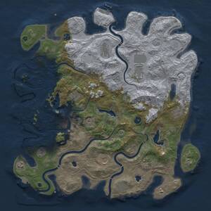 Thumbnail Rust Map: Procedural Map, Size: 4500, Seed: 206131563, 16 Monuments