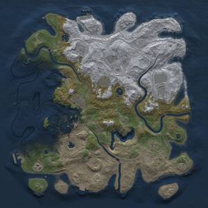 Thumbnail Rust Map: Procedural Map, Size: 4300, Seed: 1705344722, 16 Monuments
