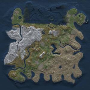 Thumbnail Rust Map: Procedural Map, Size: 4250, Seed: 1444476247, 16 Monuments