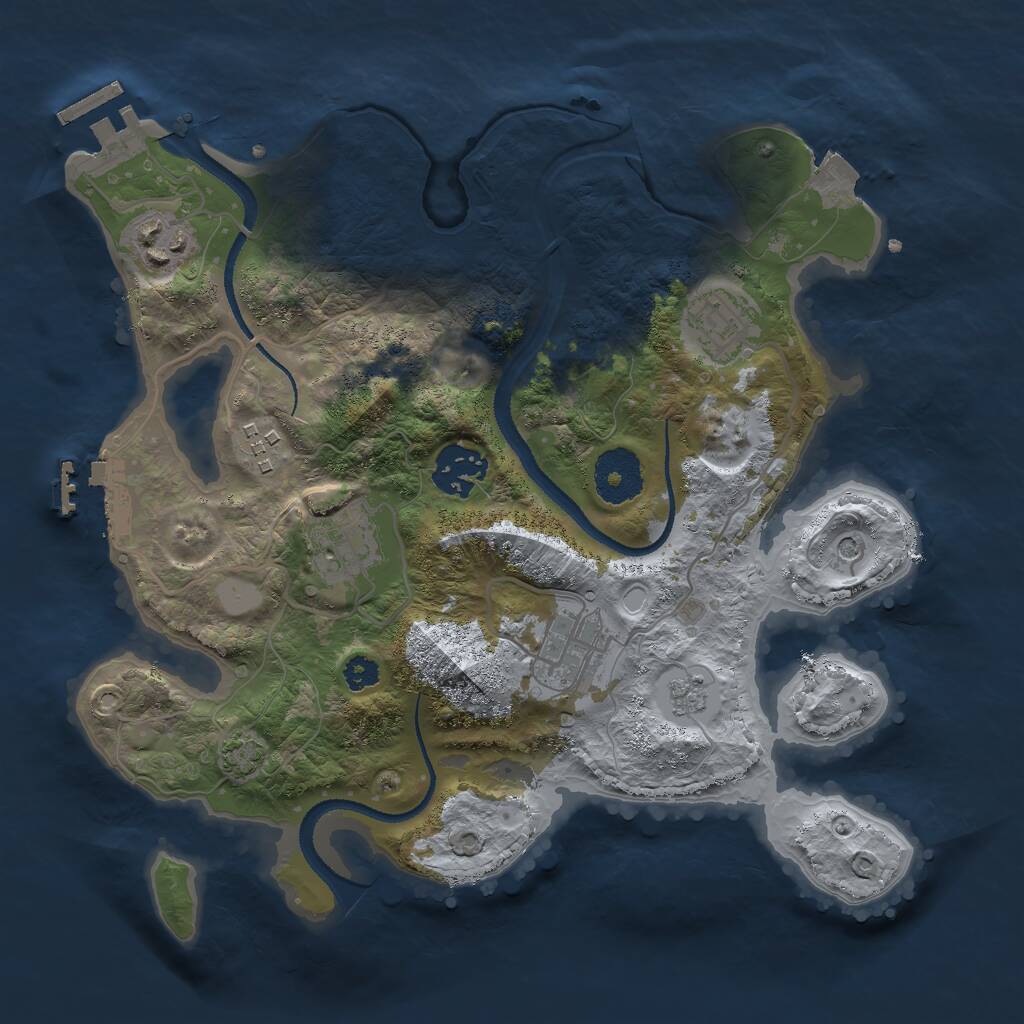 Rust Map: Procedural Map, Size: 2950, Seed: 1378743116, 12 Monuments