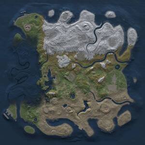 Thumbnail Rust Map: Procedural Map, Size: 4250, Seed: 1455946340, 16 Monuments